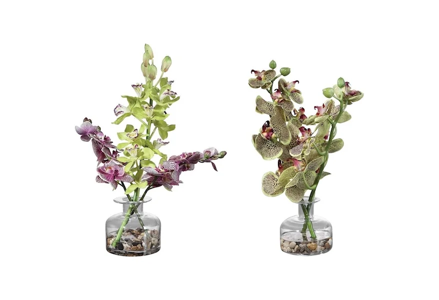 Botanicals Malin Orchid Bud Vases, Set/2 by Uttermost at Esprit Decor Home Furnishings